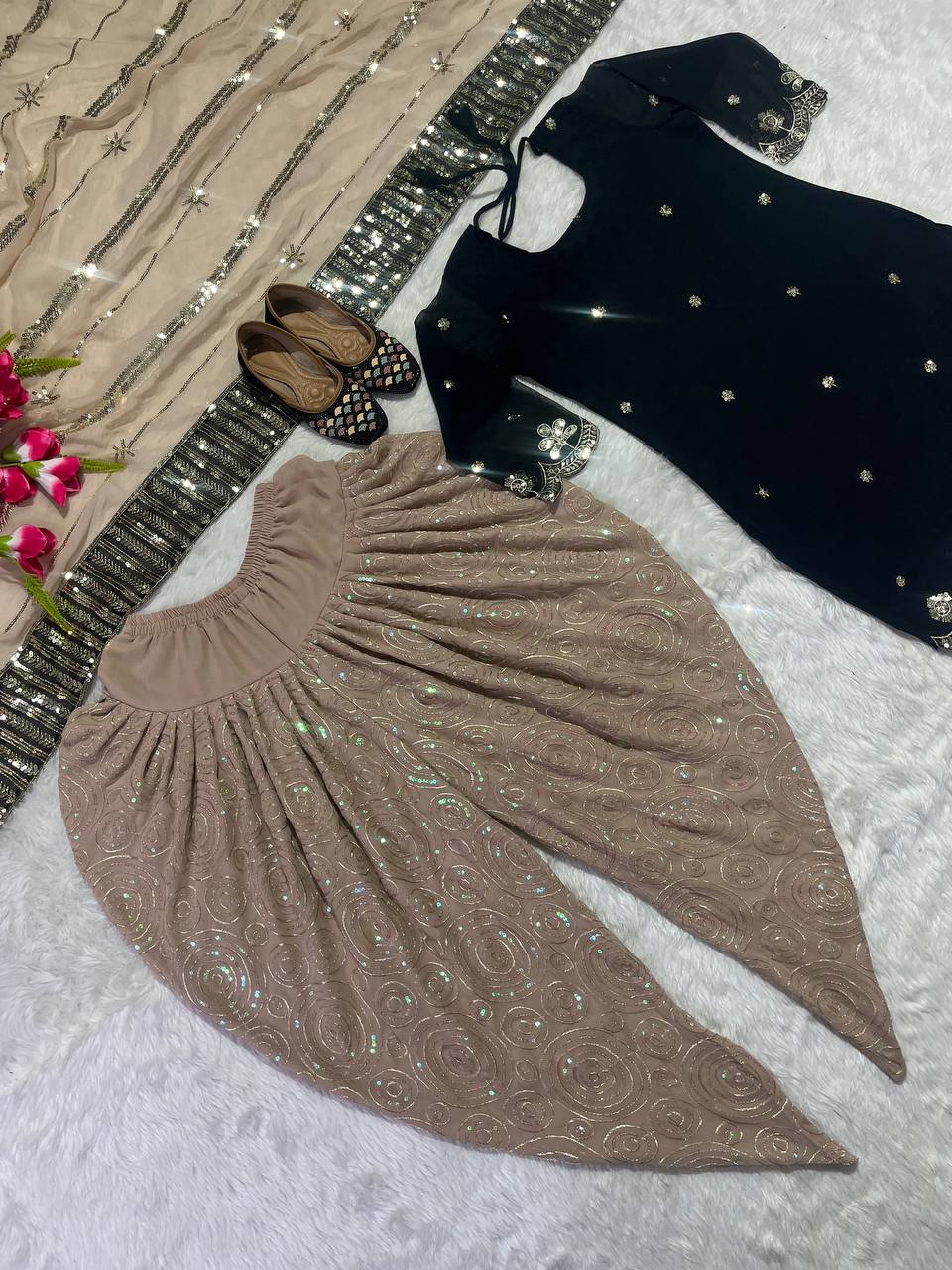 Modern Café-au-Lait & Noir Shimmer Ensemble